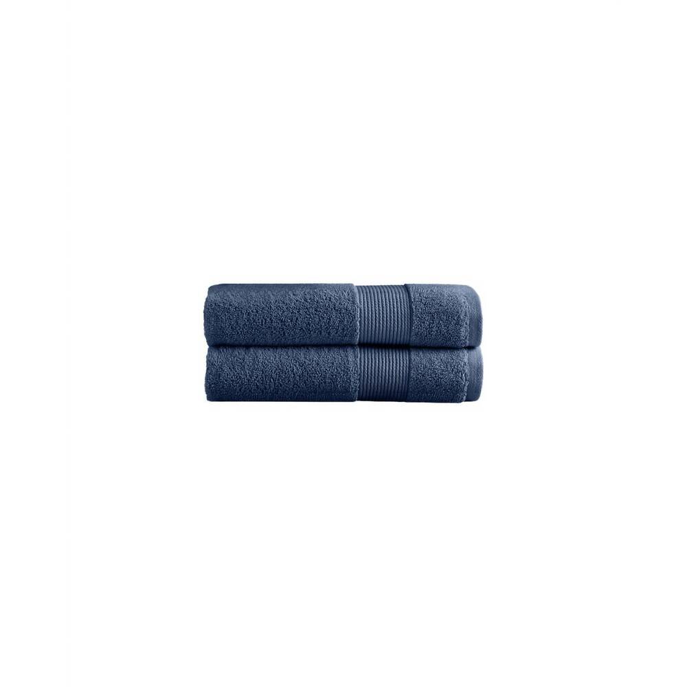 NEW UNDER THE CANOPY classic organic 2-piece hand towel set in navy